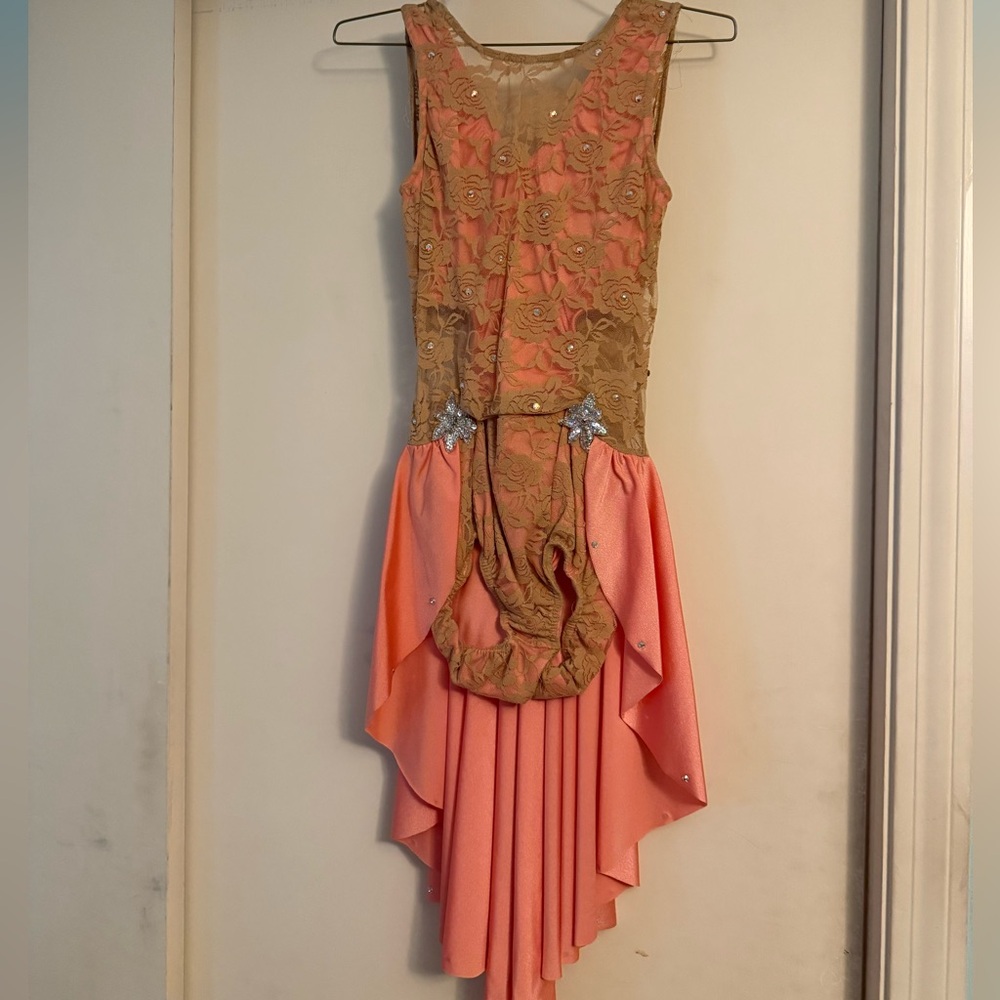 Beautiful peach dance competition costume
